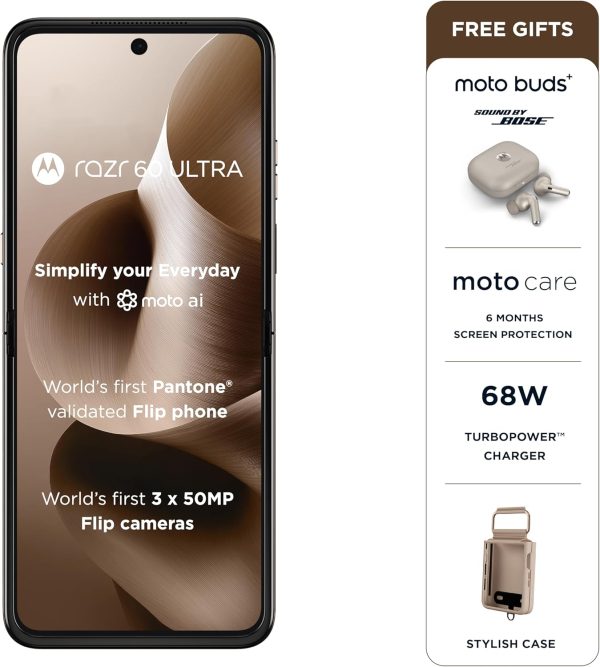 Limited benefits, first come first served:MOTOROLA Razr 60 Ultra 5G, 16+16GB RAM Boost, 512 GB ROM, Snapdragon 8 Elite, 7.0"+ 4.0" pOLED Display, Titanium Hinge, TurboPower 68W,...