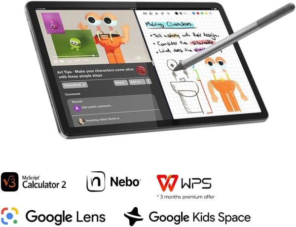 Limited-Time Sale for Summer Surprises AED 99د.إ:Lenovo Tab K11 (Enhanced Edition) with 4G LTE, Folio Keyboard and Pen, 11" WUXGA Touch Display, MediaTek Helio G88 2GHz, 8GB...