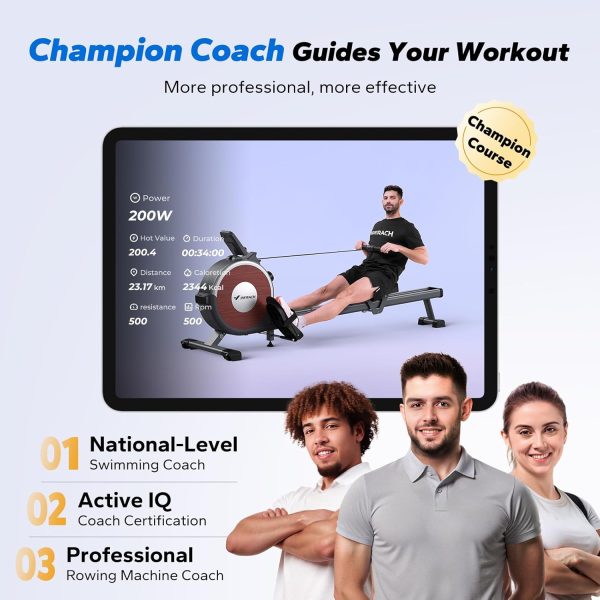 Limited-Time Sale for Summer Surprises AED 99د.إ:MERACH Rowing Machines for Home, Magnetic Rowing Machine with 16 Levels, Rower Machine of Quiet Resistance, Dual Slide Rail with...