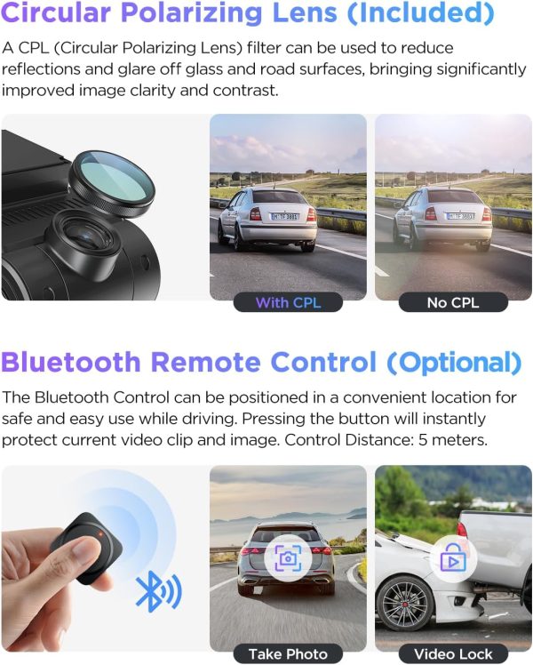 Limited-Time Sale for Summer Surprises AED 99د.إ:VIOFO A229 Pro 4K HDR Dash Cam, Dual STARVIS 2 IMX678 IMX675, 4K+2K Front and Rear Car Camera, 2 Channel with HDR, Voice...