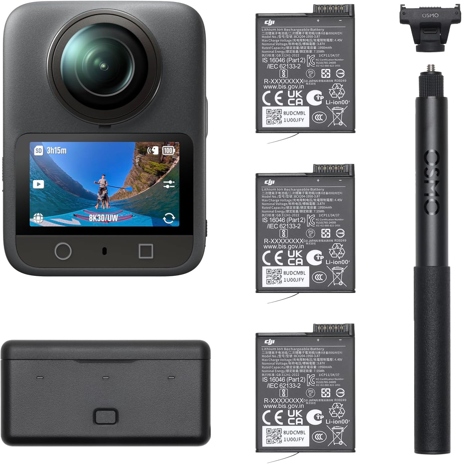 Summer Final Clearance Just AED 99د.إ:DJI Osmo 360 Adventure Combo, 360 Camera with 1-Inch 360° Imaging, Extended Battery Life with 3 Batteries, Native 8K 360° Video, 4K/120fps...