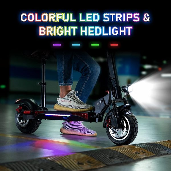 Summer Final Clearance Just AED 99د.إ:EVERCROSS H5 Electric Scooter, Electric Scooter for Adults with 800W Motor, Up to 45KM/H & 40KM-10'' Solid Tires, Scooter for Adults with...