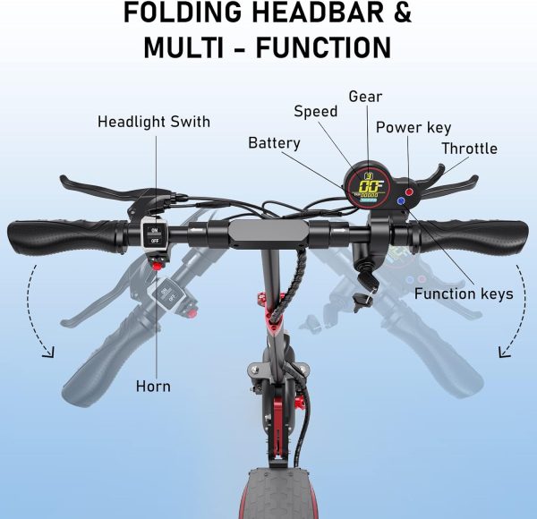Summer Final Clearance Just AED 99د.إ:EVERCROSS H5 Electric Scooter, Electric Scooter for Adults with 800W Motor, Up to 45KM/H & 40KM-10'' Solid Tires, Scooter for Adults with...