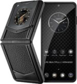 VERTU IRONFLIP Calf Skin Flip Cell Phone, Unlocked Android 5G Smartphone, Foldable Design, One-Hand Control, 50MP Camera, 12G+512G, Dual SIM, 6.9" 120Hz OLED, 65W Fast Charge