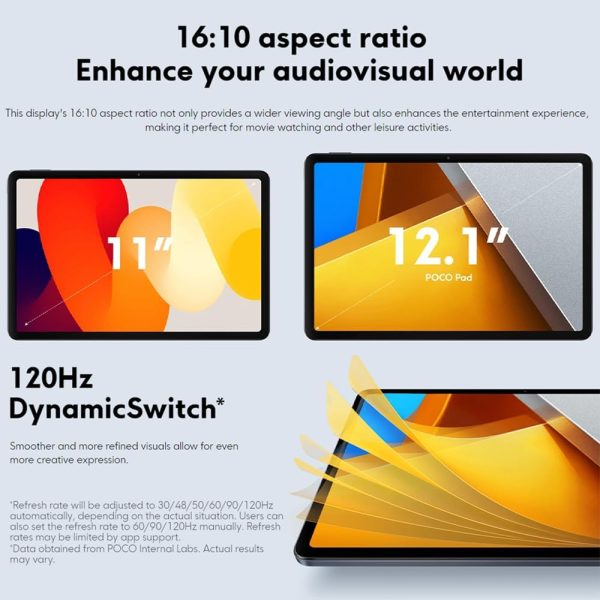 While Stocks Last:Xiaomi Poco Pad WiFi+5G Version (256GB + 8GB) 12.1" Octa Core Global ROM 10000mAh Bluetooth 5.3 8MP Dual Camera