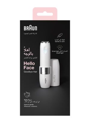 Braun Face Mini Hair Remover FS1000, Electric Facial Hair Removal for Women, for On-the-Go White - FS1000